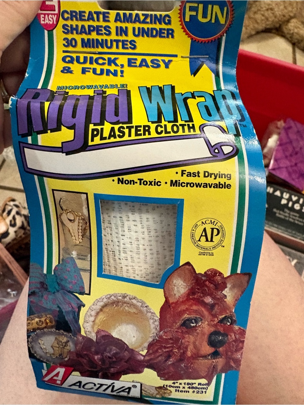 Ativa Rigid Wrap Plaster Cloth - Yellow, Blue, Purple